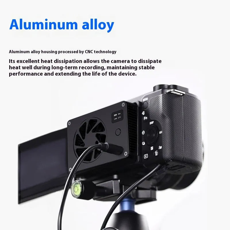 Black aluminium alloy PC cooling radiator fan with heatsink fins and integrated fan, measuring 89mm x 52mm x 25.95mm