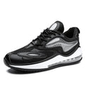 Men's summer air cushion casual shoes in Space Black and Space White colours with rubber sole