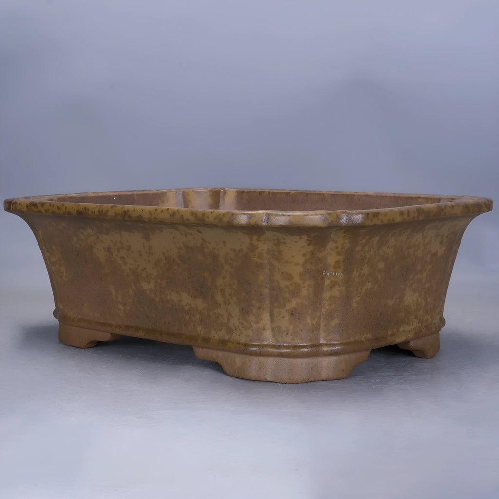 Purple sand rectangular flowerpot showing segment mud design in two size options