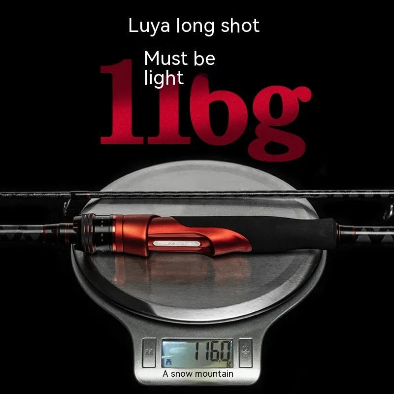 Carbon straight handle and pikestaff style ultralight fishing rod in 210cm and 240cm lengths for lure fishing