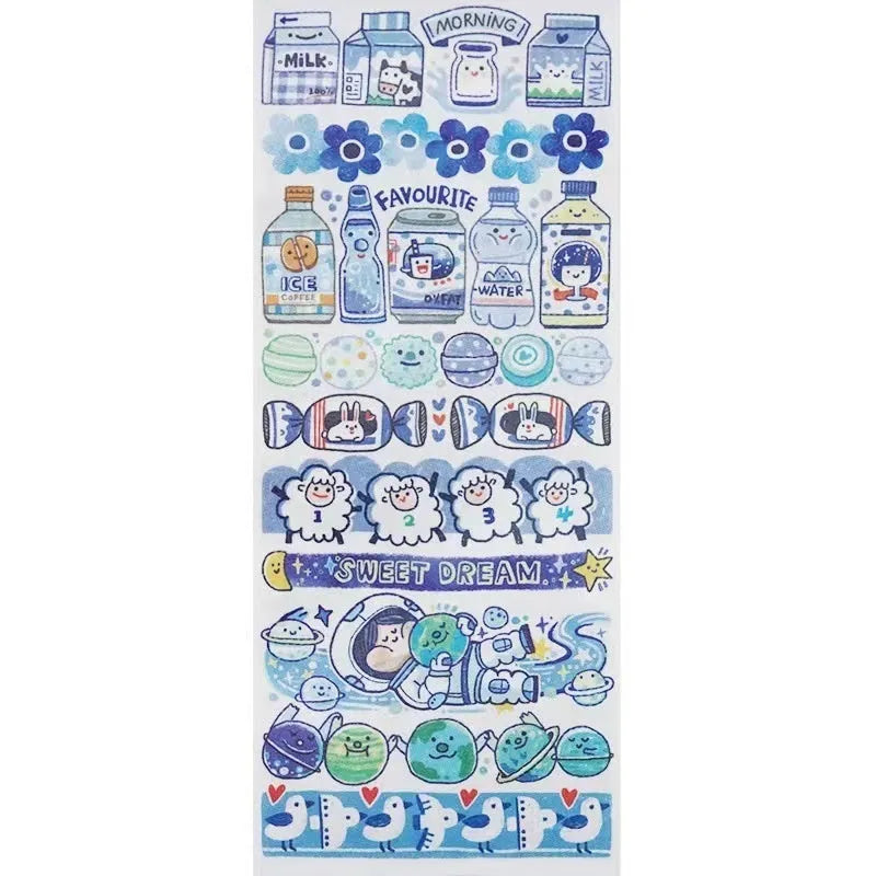 Haemorrhoid tape packaging stickers with cute cartoon characters printed on Japanese paper