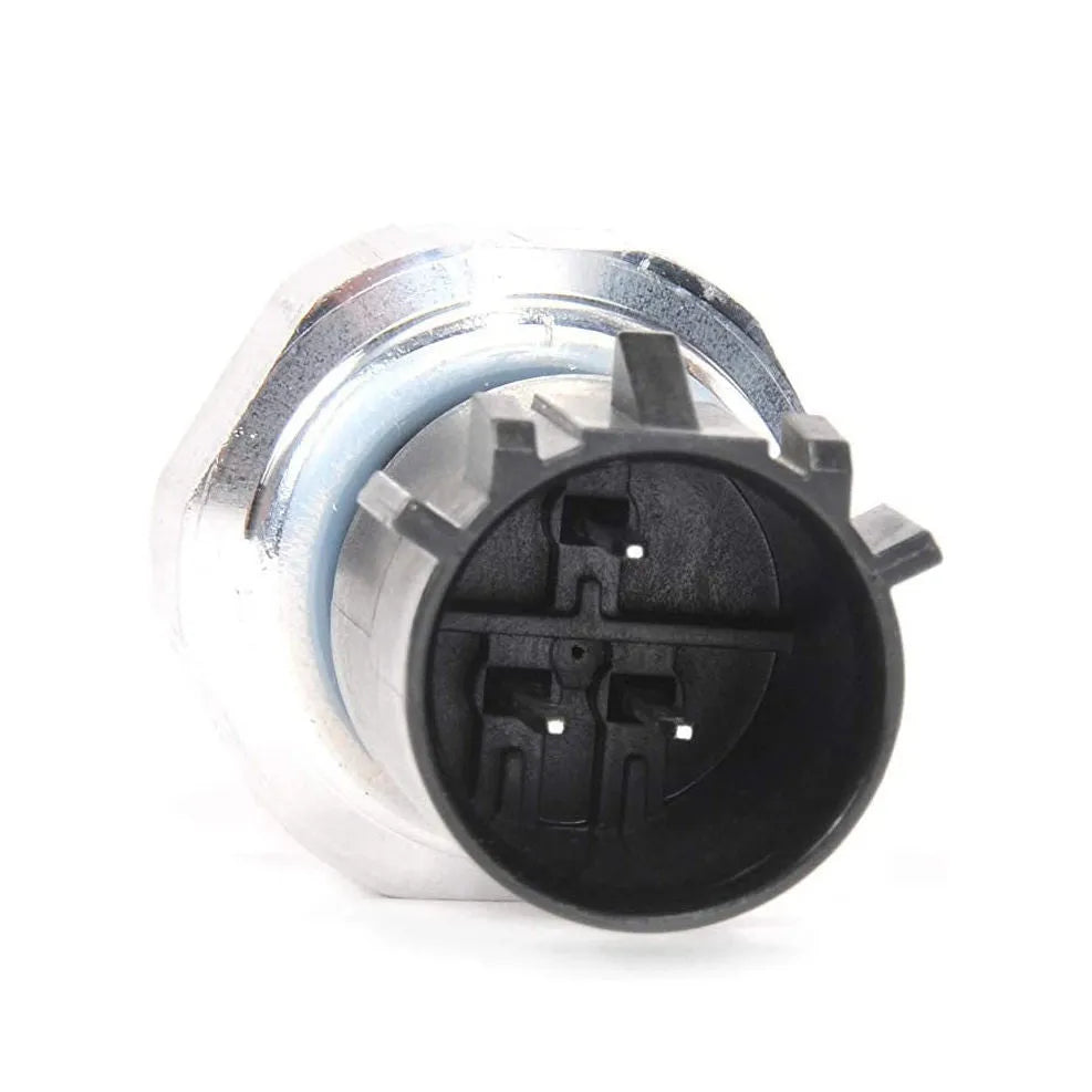 Silver automobile fuel pressure sensor unit for fuel rail mounting