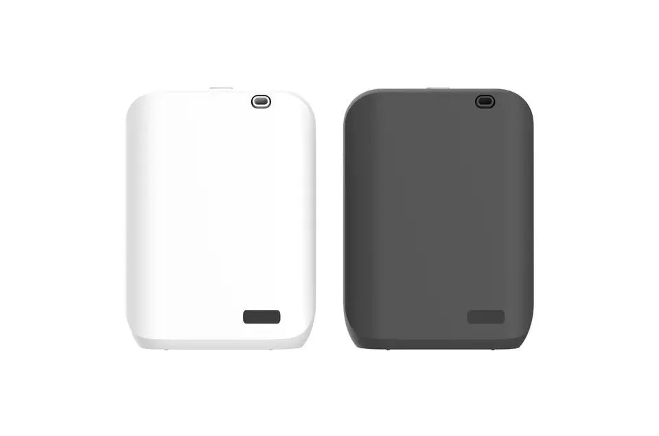 White HVAC wall-mounted essential oil diffuser with 150ml capacity and mobile app control features
