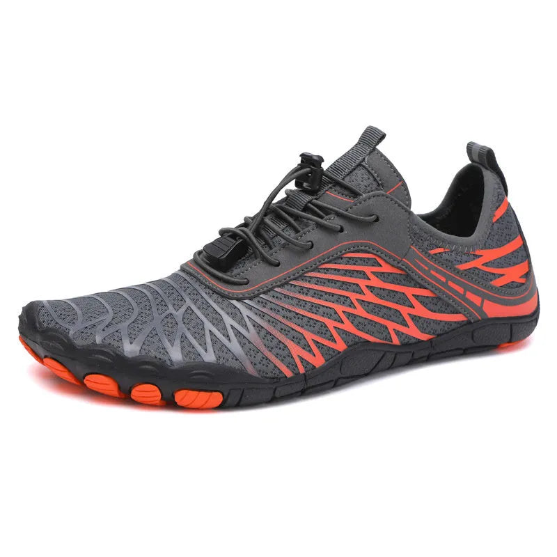 Breathable lace-up sports trainers with non-slip rubber soles in multiple colours