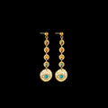 Stainless steel geometric earrings showing eight Awn XINGX, eye, and shell sun designs.