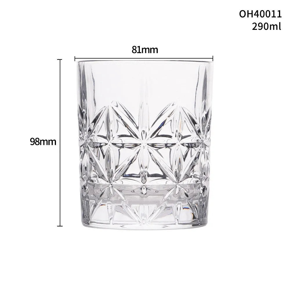 Thick bottom crystal whiskey shot glass in selected colour with 301-400ml capacity