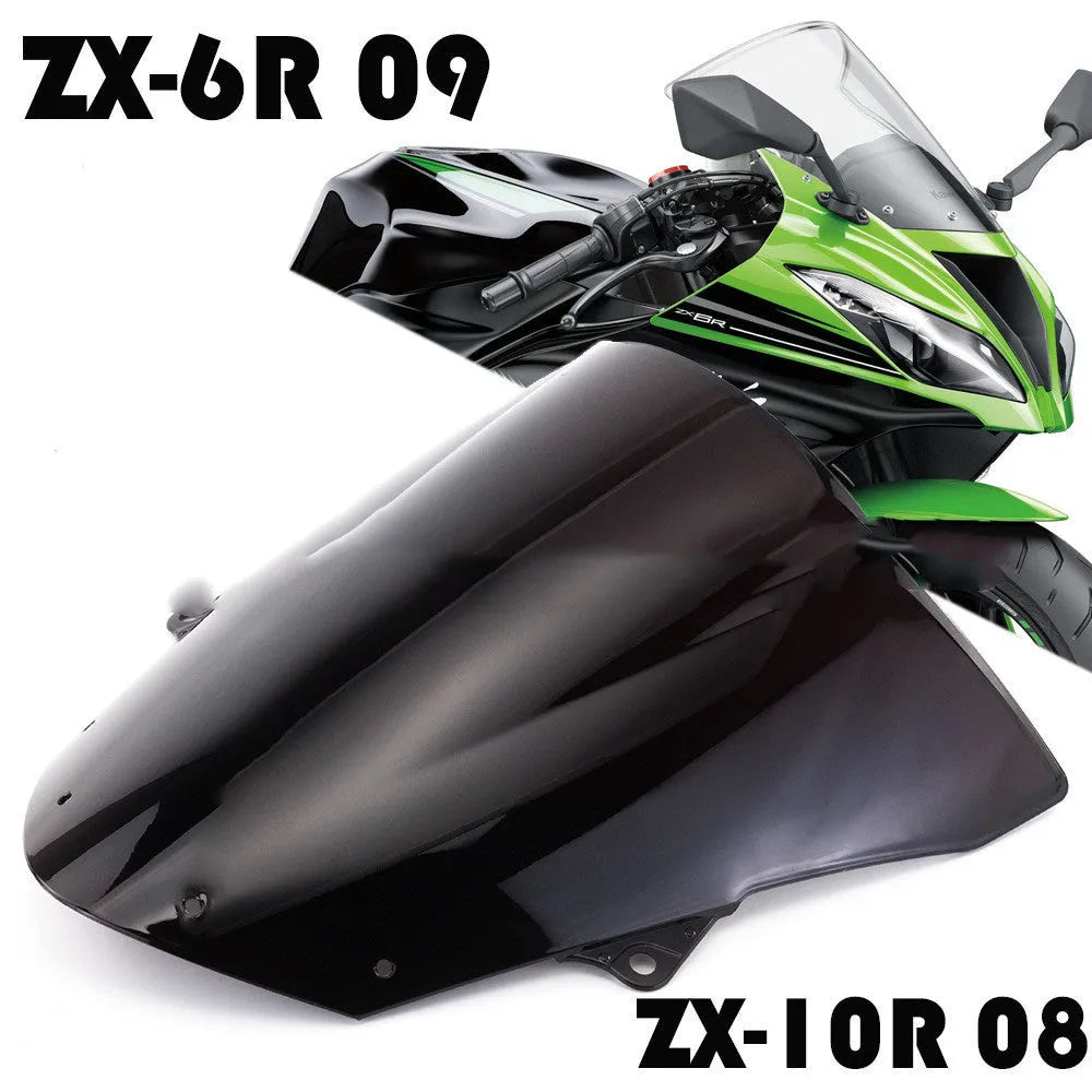 Kawasaki motorcycle replacement windscreen in blue or brown tint for ZX-6R and ZX-10R models