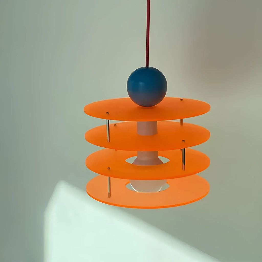PH5 chandelier light fitting in restaurant setting with adjustable design and frosted colour finish