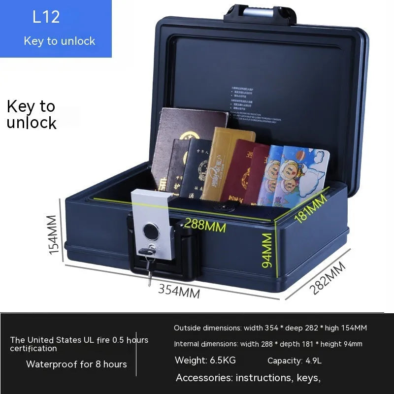 Portable L12 mechanical combination lock safe box in youjingang material