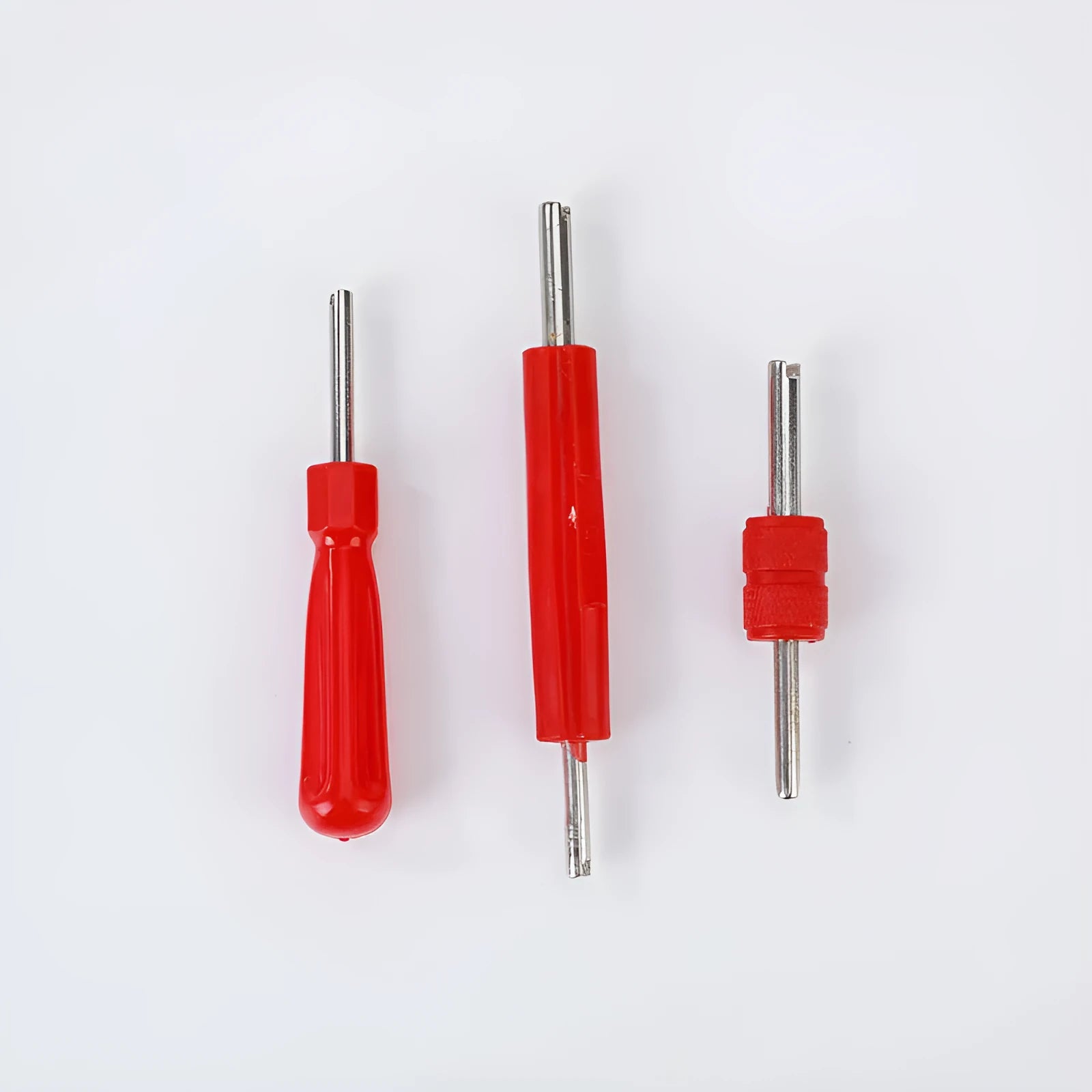 Aluminium alloy single-head valve wrench shown in one of three available colour styles
