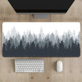 Chinese ink painting landscape design on a large natural rubber non-slip desk mat.