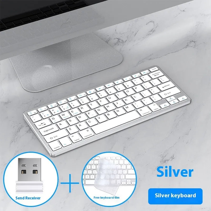 Ultra-thin wireless keyboard and mouse set in black colour with rechargeable design