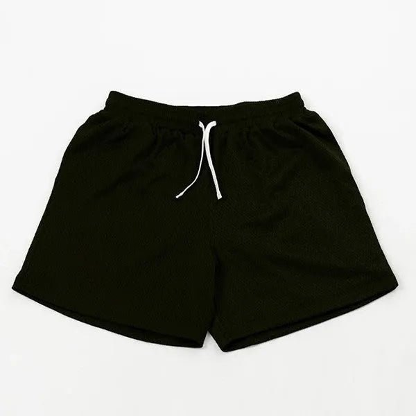 Men's mesh quick-drying shorts in black, red, grass green, purple or sky blue for running and fitness