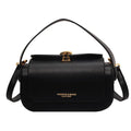 Personalised women's casual shoulder messenger bag with letter detail in beige, black, khaki, or pink.