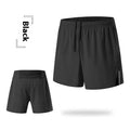 Men's high waist off-road running shorts in red black navy blue grey colours quick-dry fabric