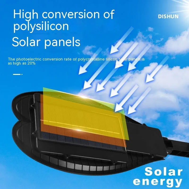 Six-eye sword design solar garden lamp with remote control for outdoor pathway lighting