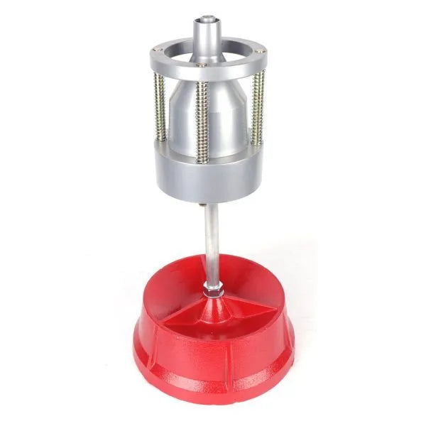 Portable aluminium hub balancer for car and truck tyres with bull's eye level and 11.5 inch base