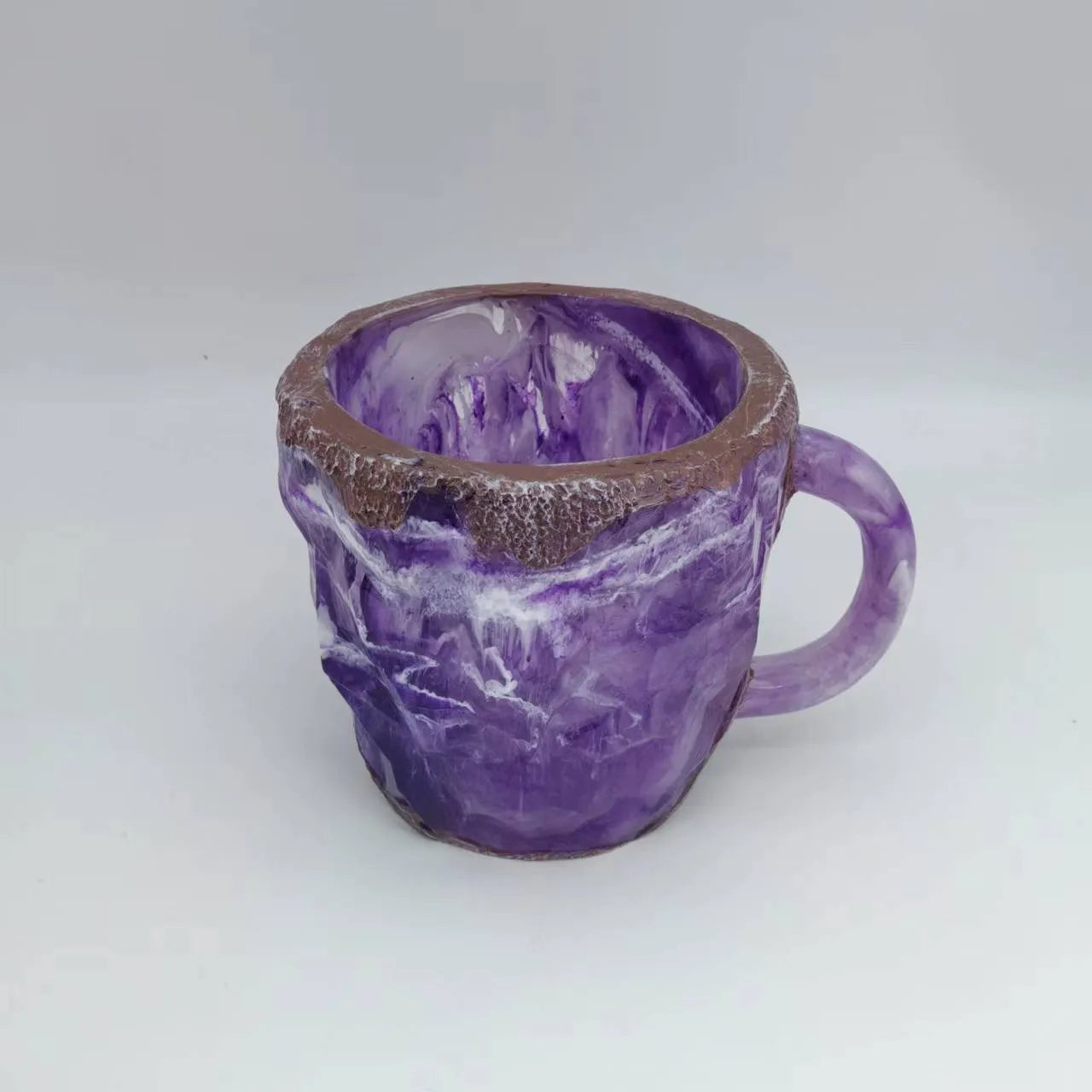 400ml mineral crystal resin coffee mug with handle in various colour options