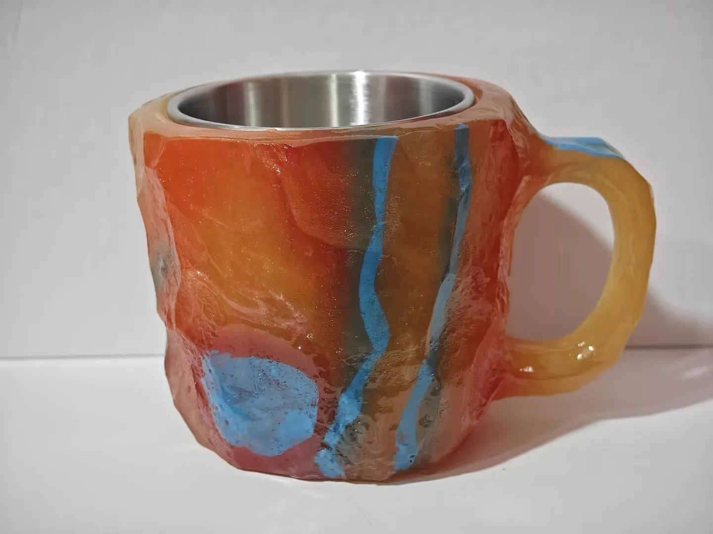 400ml mineral crystal resin coffee mug with handle in various colour options