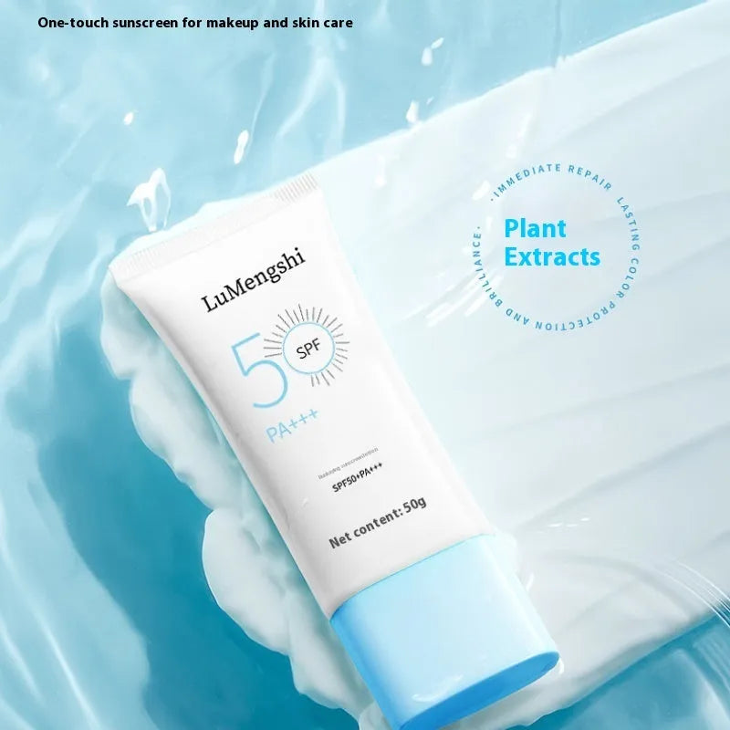 Sunscreen 50g tube moisturising whitening isolation primer universal skin type refreshing cream