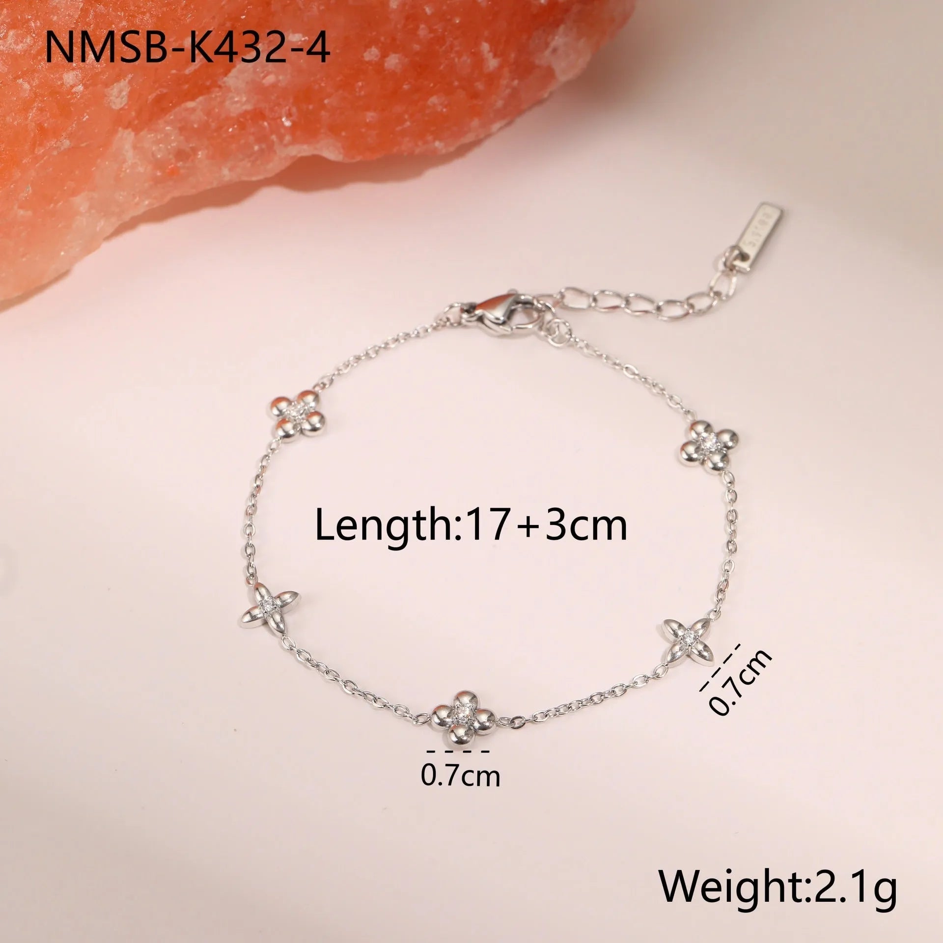 Gold plated stainless steel bracelet with geometric star pendant, women's office jewellery