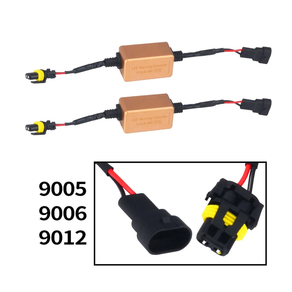 Black alloy LED car headlight canbus decoder for H4 H7 H11 compatibility to eliminate flicker and error codes