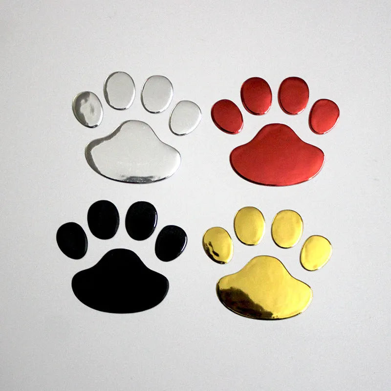 PVC car sticker with dog footprints in hand-shaped brush design for bumper scratch concealment