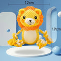 Monkey and lion plush squeaky dog toys bundle for medium and large breed dogs