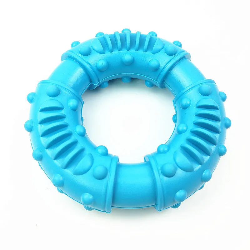 Lightweight blue dog fetching stick toy with hollow chewy design for safe catch and fetch games.
