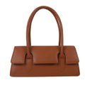 Women's small square PU shoulder bag with single strap in horizontal rectangular shape