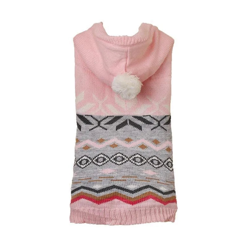 Classic diamond pattern pet sweater for dogs and cats in acrylic material