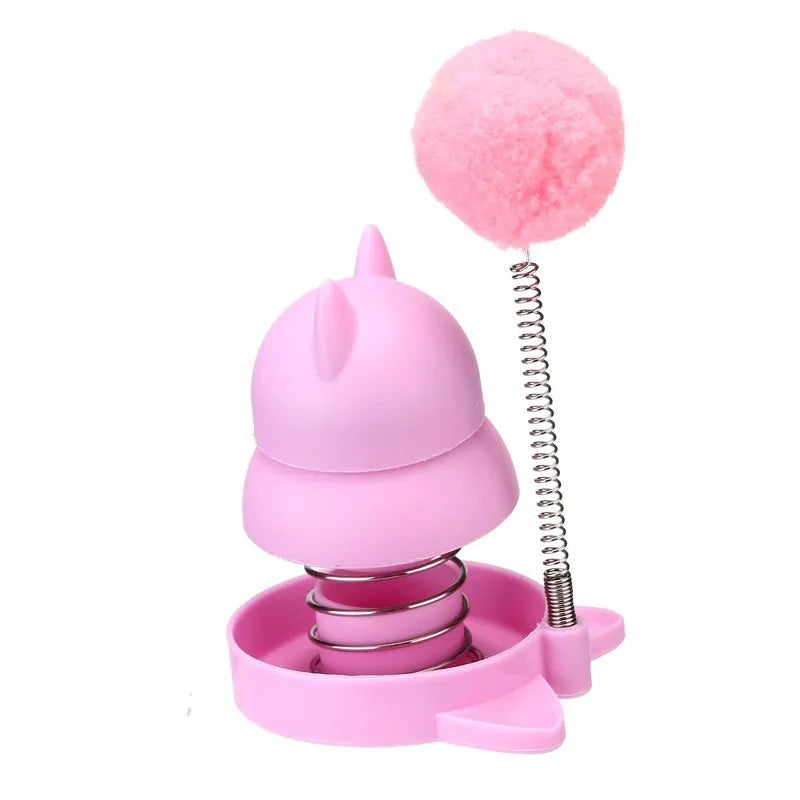 55mm cat toy with music mint ball for self-licking action and dental cleaning in blue, orange, or pink colours