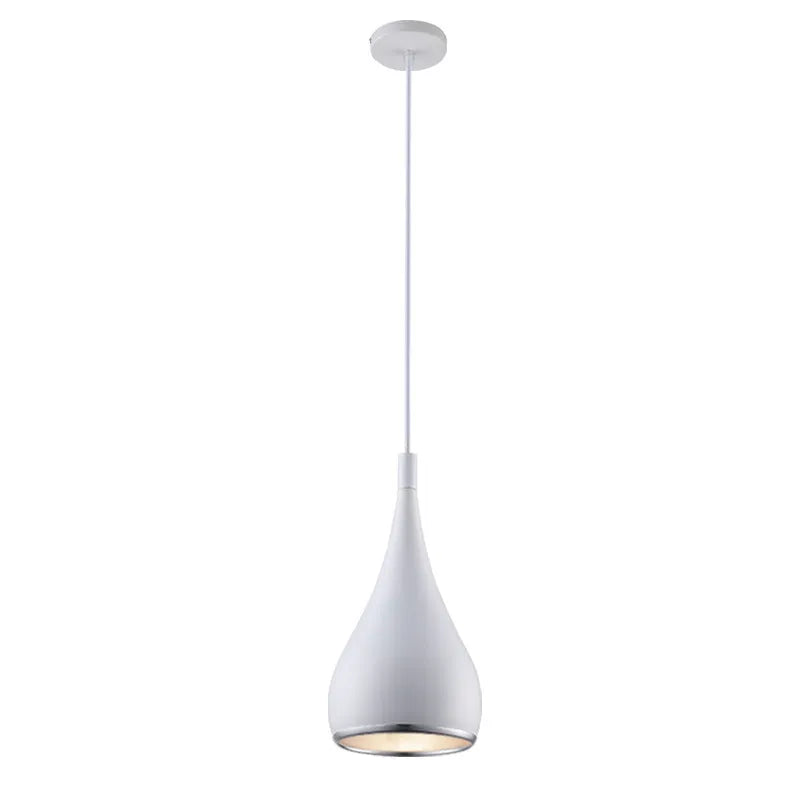 Minimalist iron chandelier ceiling light in black, chrome or white with single head or multi-head disc styles