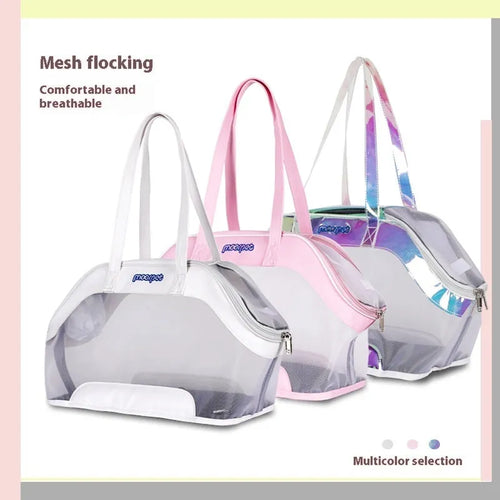 MOORPET leather cat outing carry bag with 25 litre capacity in Milan White colour