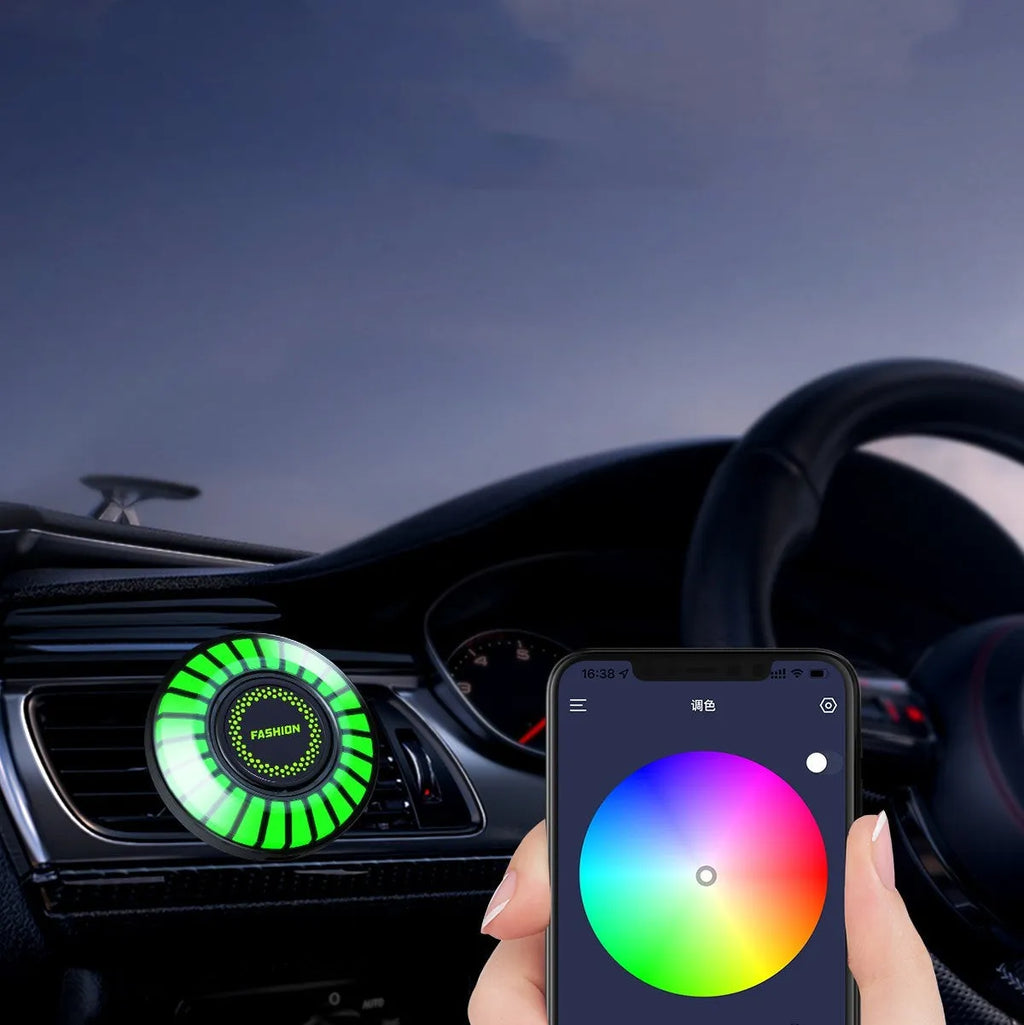 3D pickup RGB voice-controlled car atmosphere light with air vent aromatherapy function