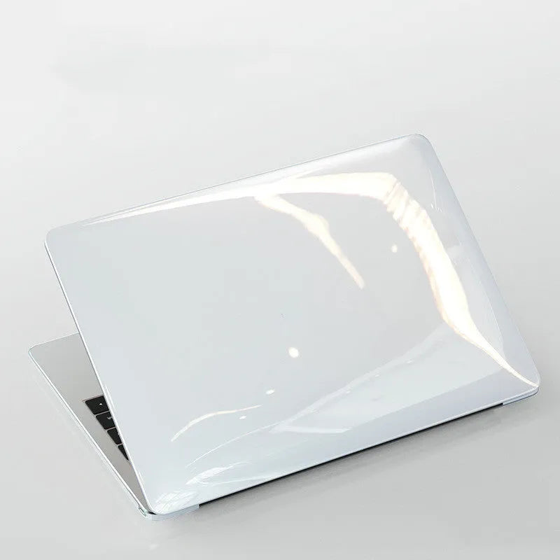 PC protective shell case for MacBook Pro laptop in transparent and black colour options
