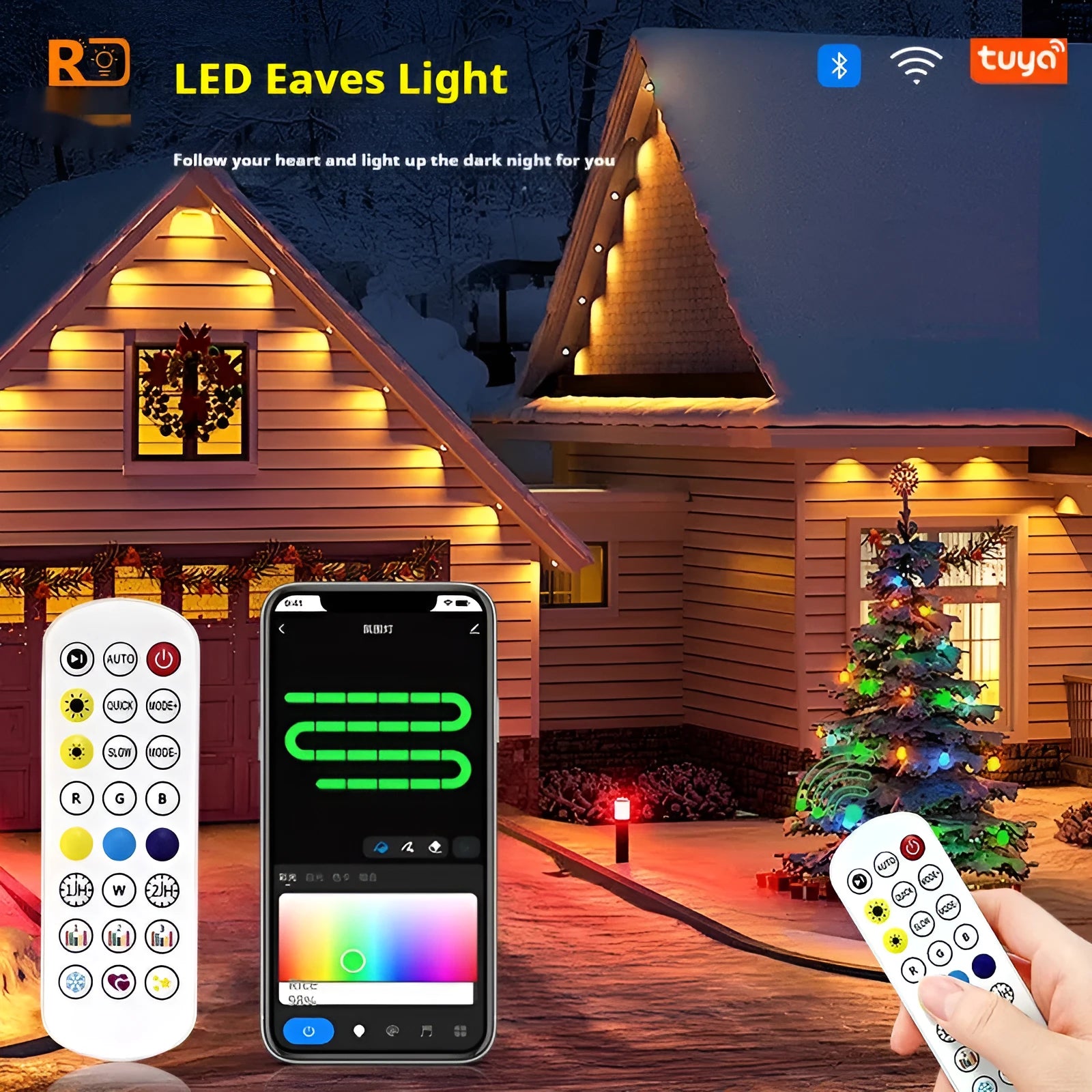 Outdoor planet-shaped LED light string with intelligent graffiti control for courtyard decoration