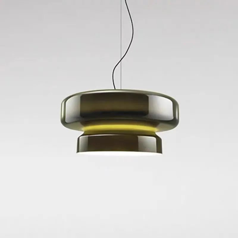 Modern glass chandelier in milky white, purple, green or brown colours for restaurant and bedroom lighting