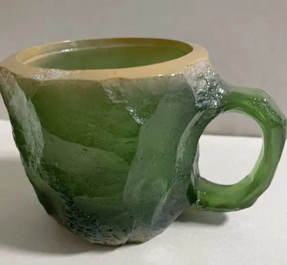 400ml mineral crystal resin coffee mug with handle in various colour options