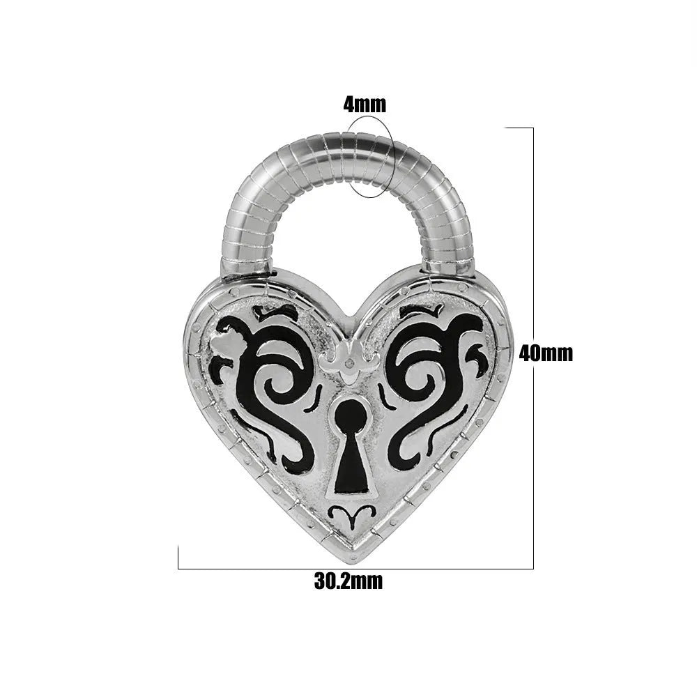 Heart-shaped stainless steel earring with electroplated finish in gold or steel colour options