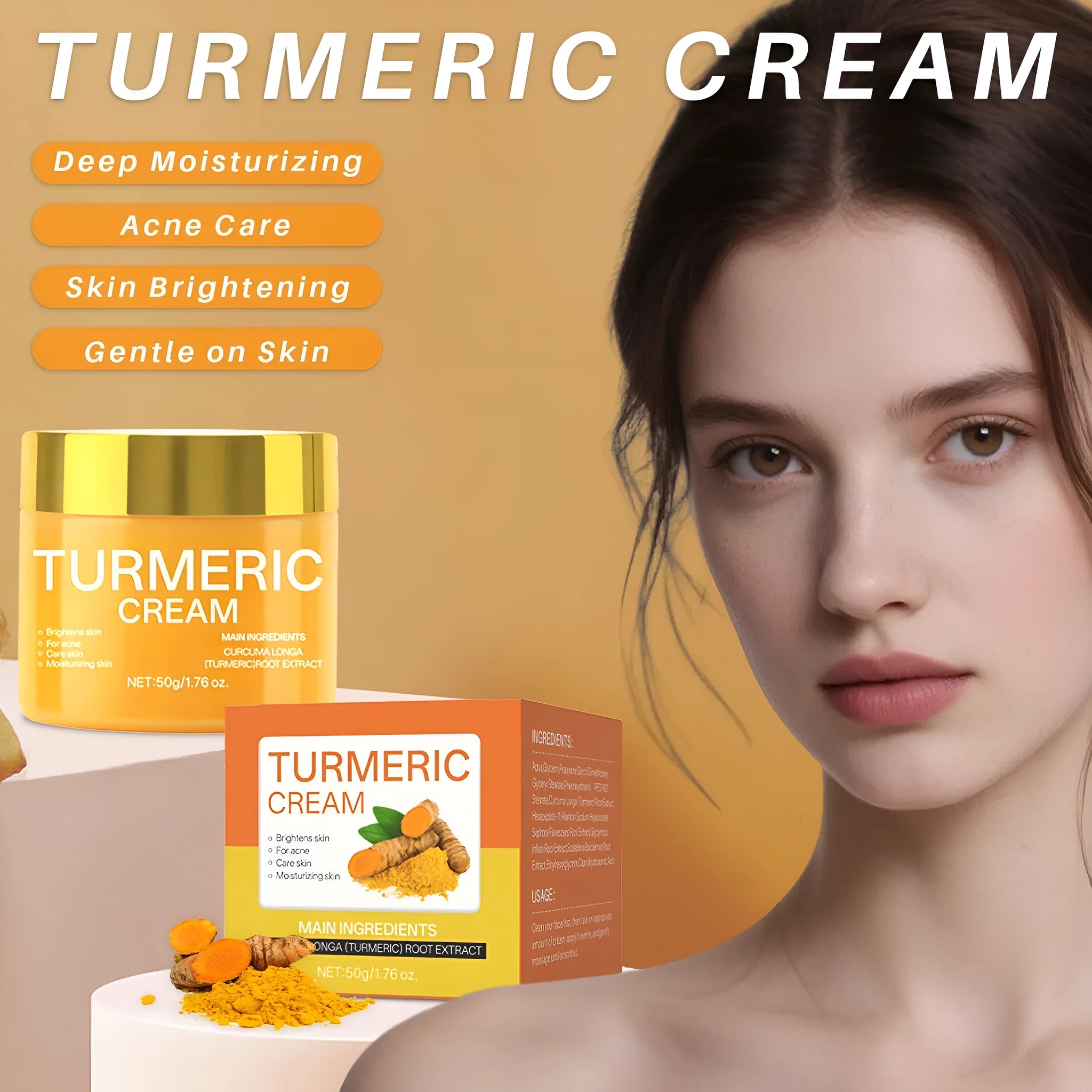 50g moisturising cream jar with brightening and hydrating properties, 53mm diameter
