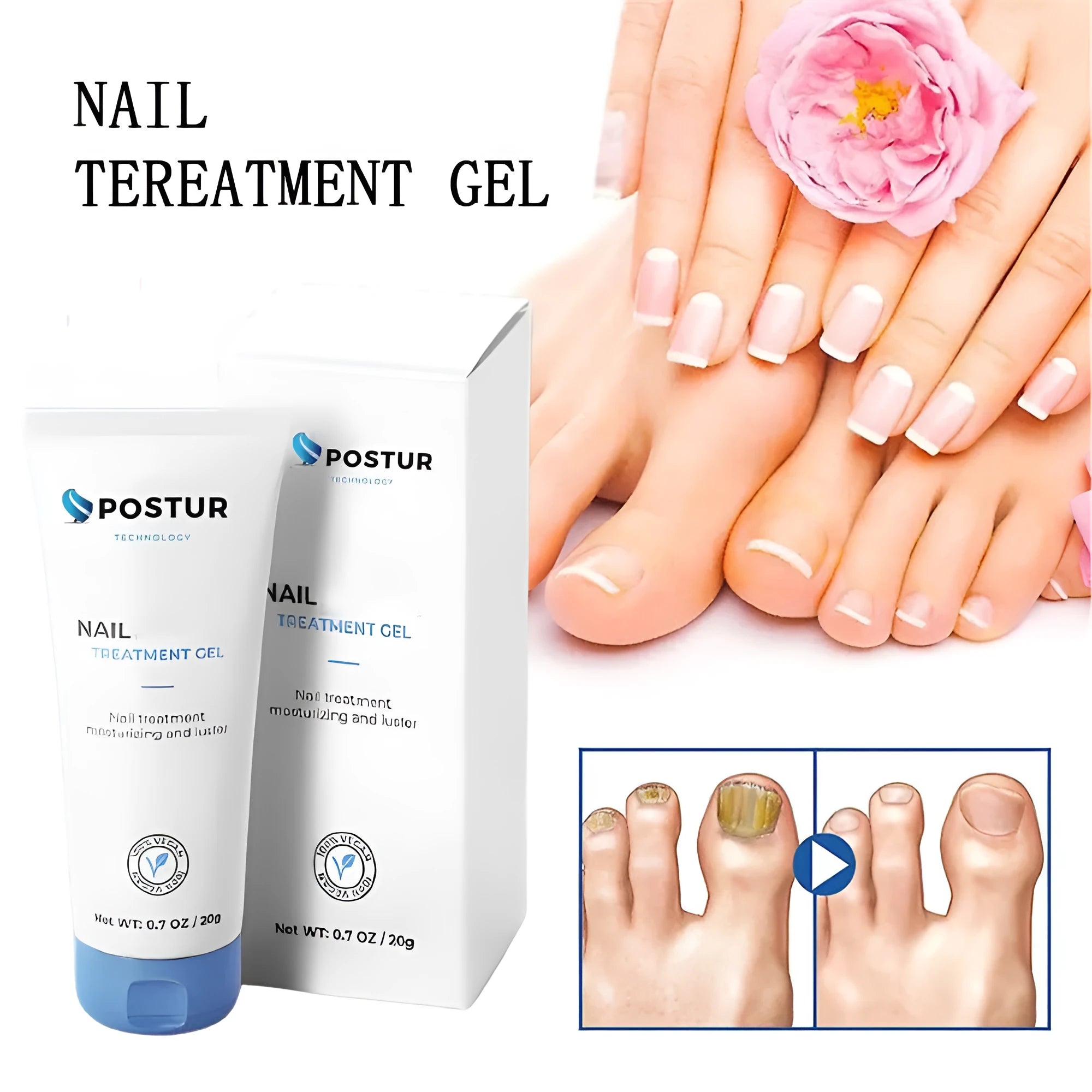 20g clear nail strengthening gel in bottle with professional formula