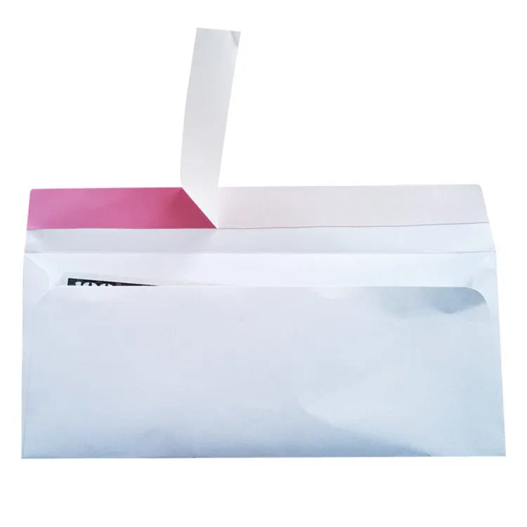 Blue anti-opening self-adhesive confidential security envelope showing tamper-evident sealing, 105x240mm dimensions