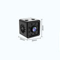 Black cubic K13 remote network sports HD camera with bracket on a white background.