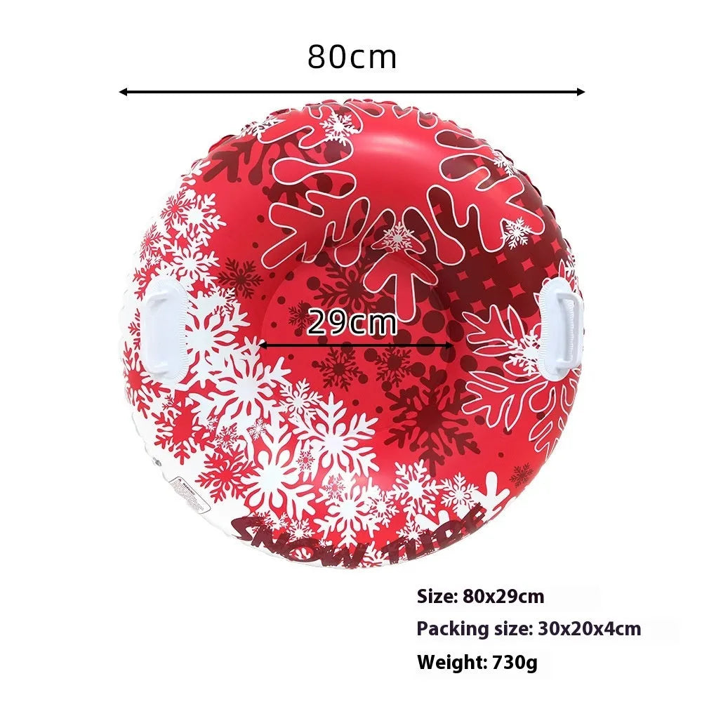 PVC winter ski ring toy in colourful printed designs for children's outdoor play