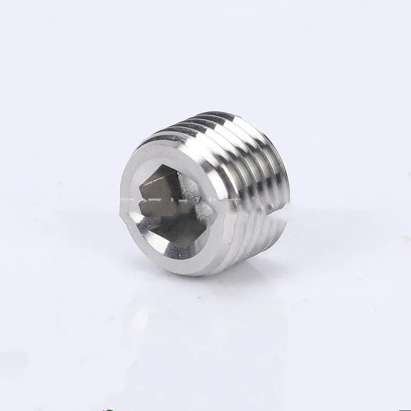 Stainless steel hexagon plug for 3/8 inch pipe bulkhead thread