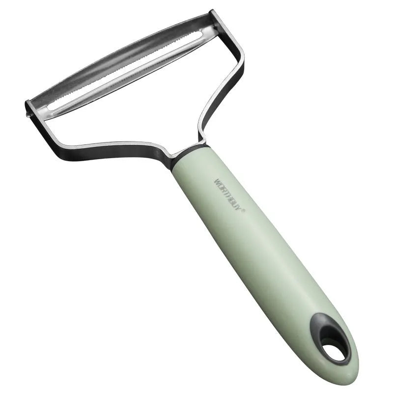 Multifunctional Stainless Steel Kitchen Melon and Fruit Peeler Peeler with Paring Knife Household Large Cutting Tool Modern Simplicity Green