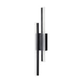 Gold modern double line wall lamp with a length of 500mm mounted on a wall.