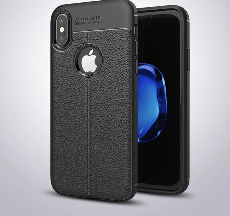 WeFor OnePlus phone case with PU leather texture back and soft silicone sides in multiple colour options