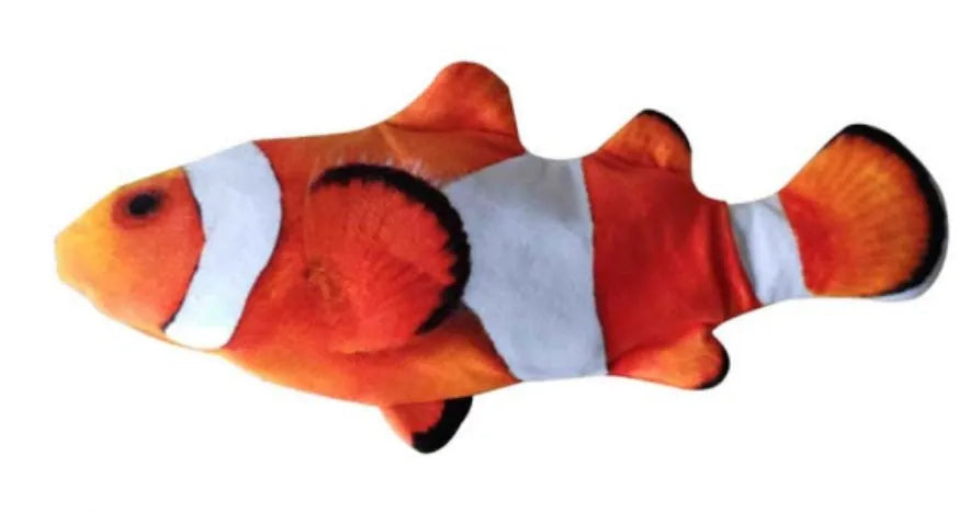 USB rechargeable electric jumping fish cat toy without catnip, 30cm multicolour electronic pet toy